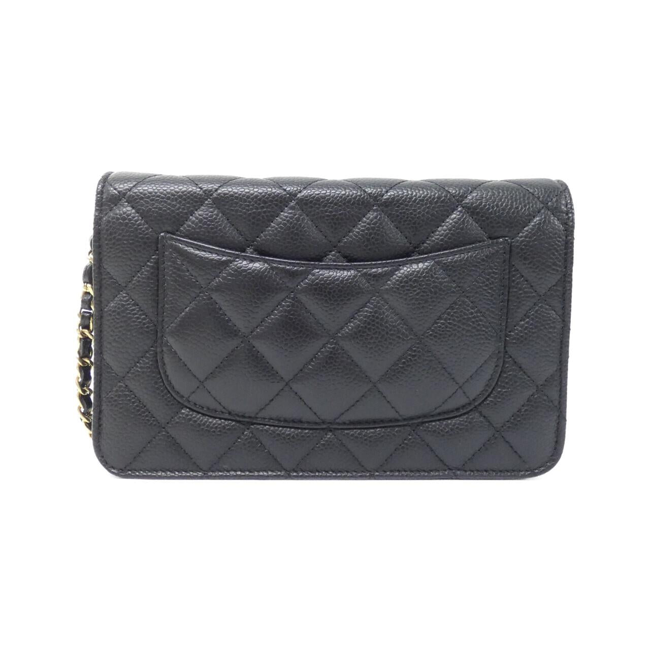 Chanel Timeless Classic Caviar Skin Chain Wallet