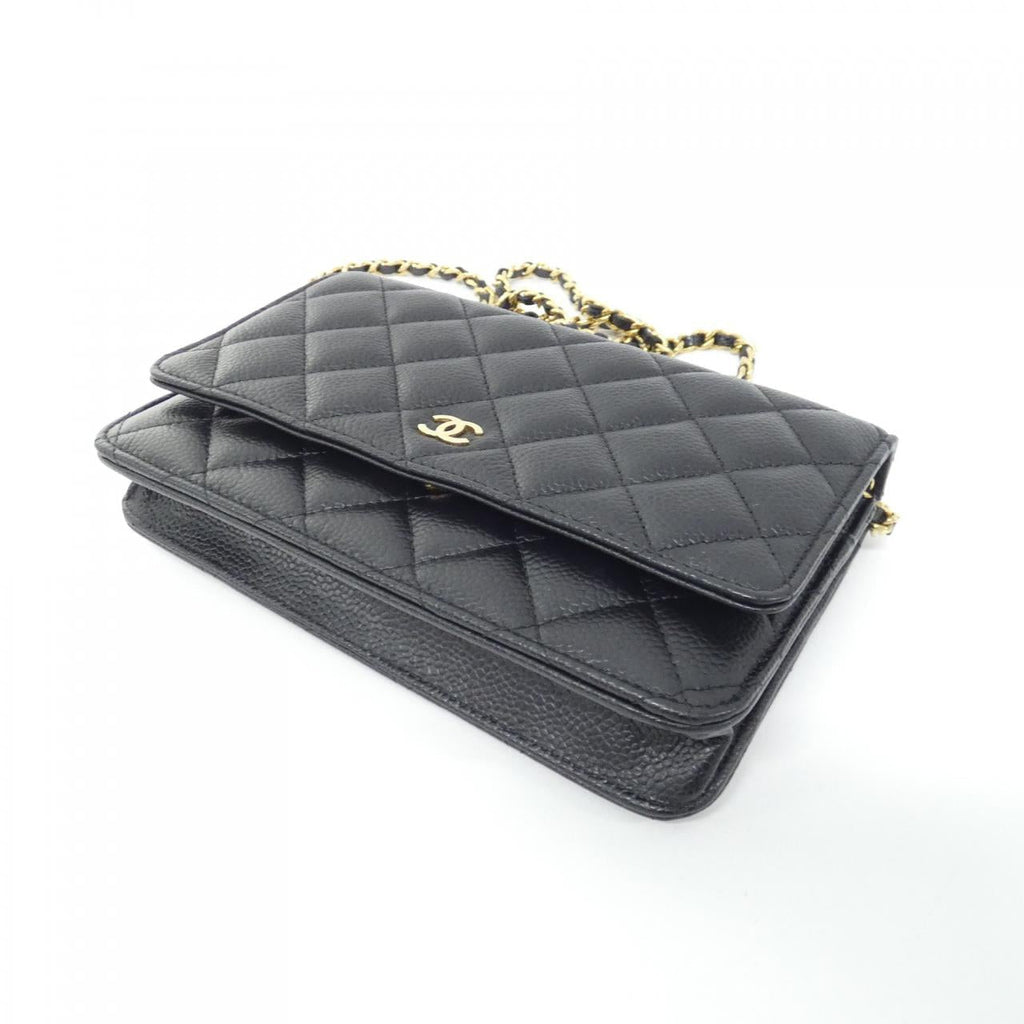 Chanel Timeless Classic Caviar Skin Chain Wallet