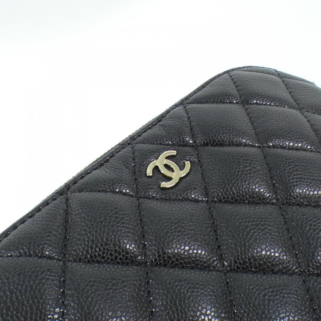 Chanel Timeless Classic Caviar Skin Chain Clutch