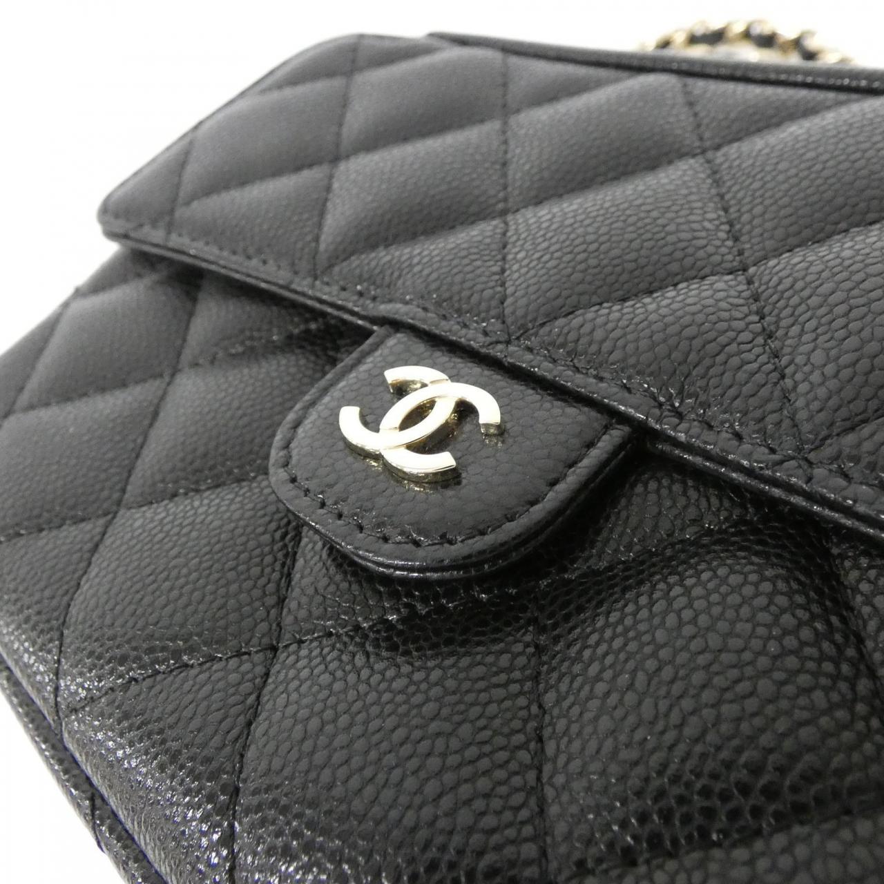 Chanel Timeless Classic Line Caviar Skin Chain Clutch