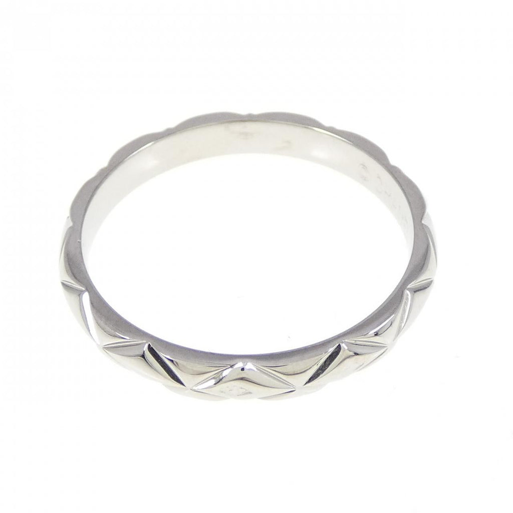 Chanel Matelassé Platinum Diamond Ring Size 9