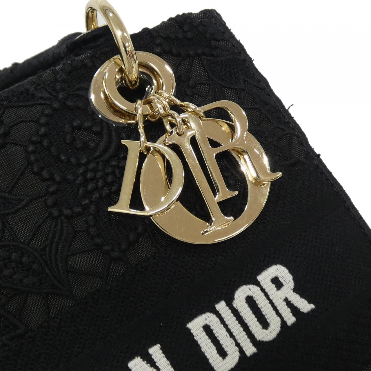 Christian Dior D-LACE Lady D-Lite Canvas Bag