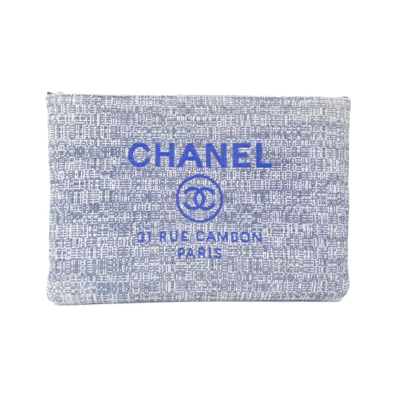 Chanel Deauville Line Canvas Nylon Pouch
