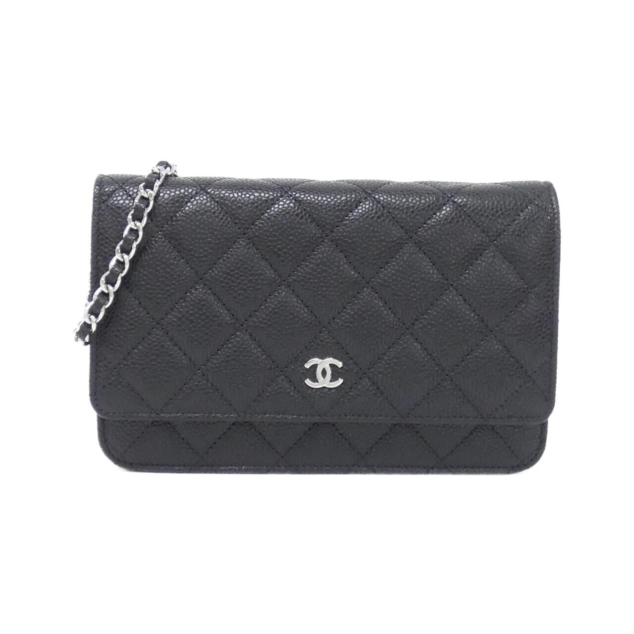 Chanel Timeless Classic Line Caviar Skin Chain Wallet