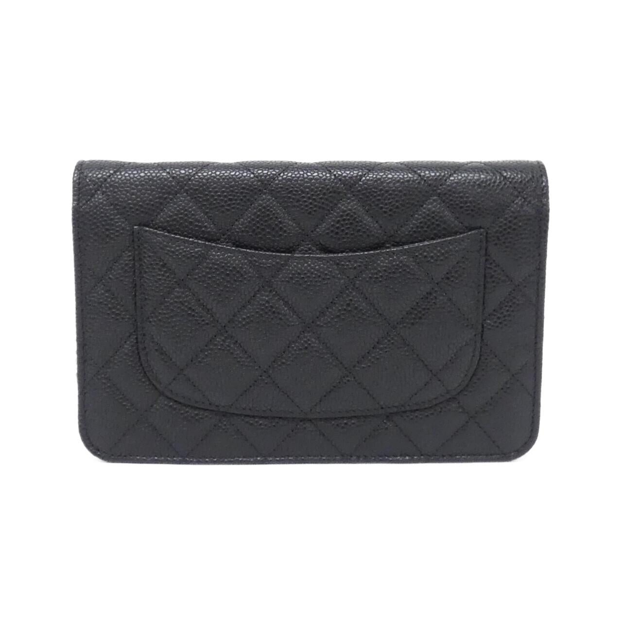 Chanel Timeless Classic Line Caviar Skin Chain Wallet