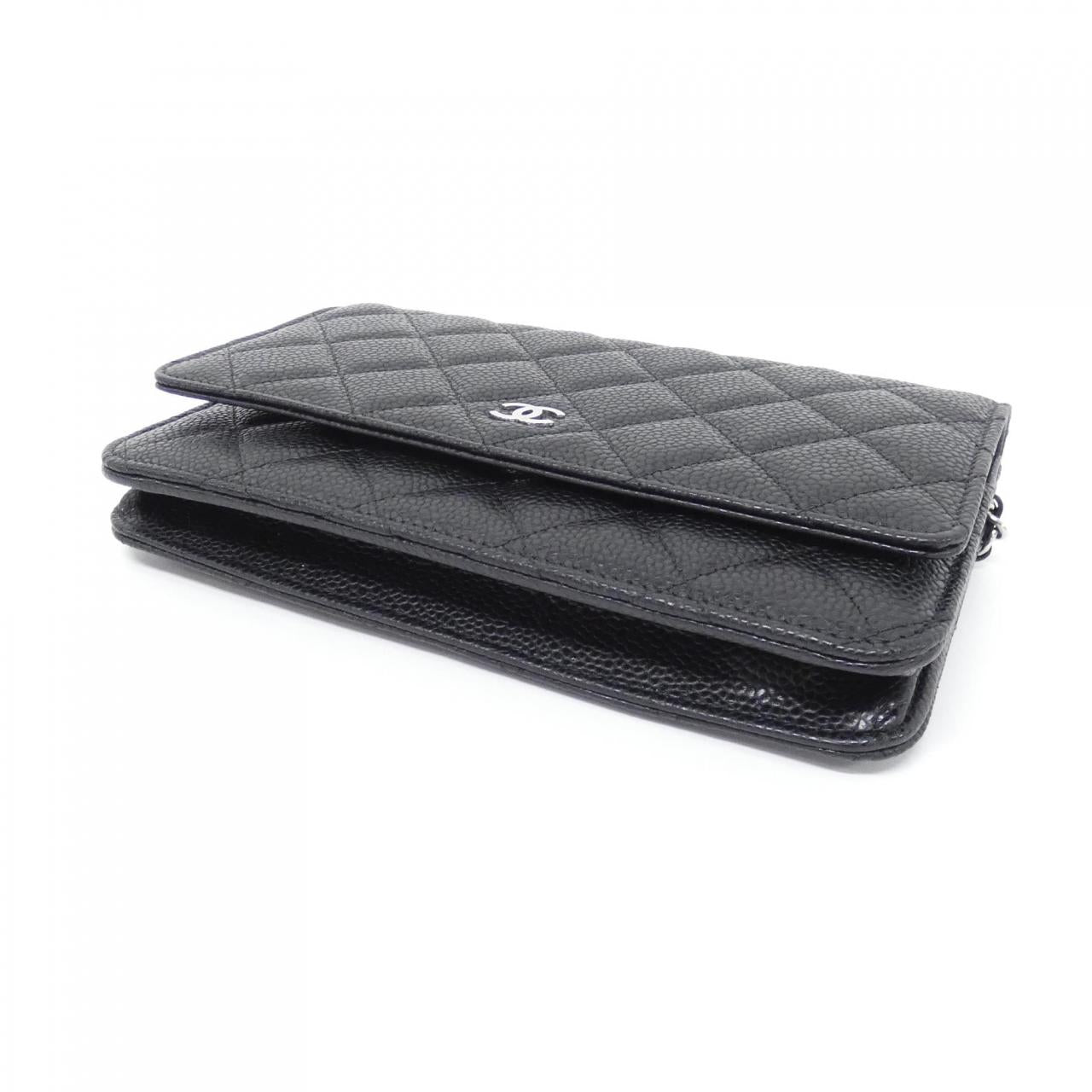 Chanel Timeless Classic Line Caviar Skin Chain Wallet