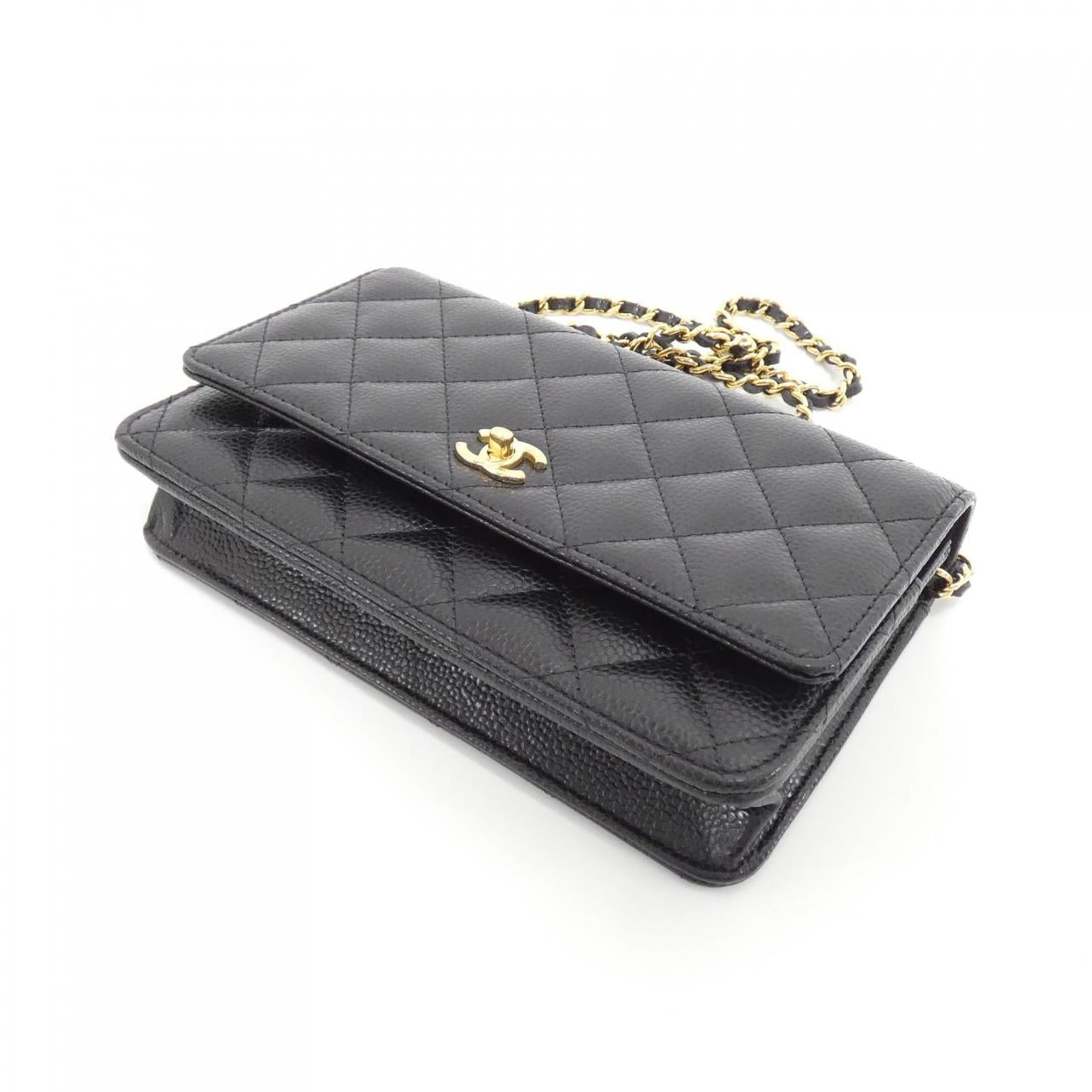 Chanel AP4241 Caviar Skin Wallet on Chain