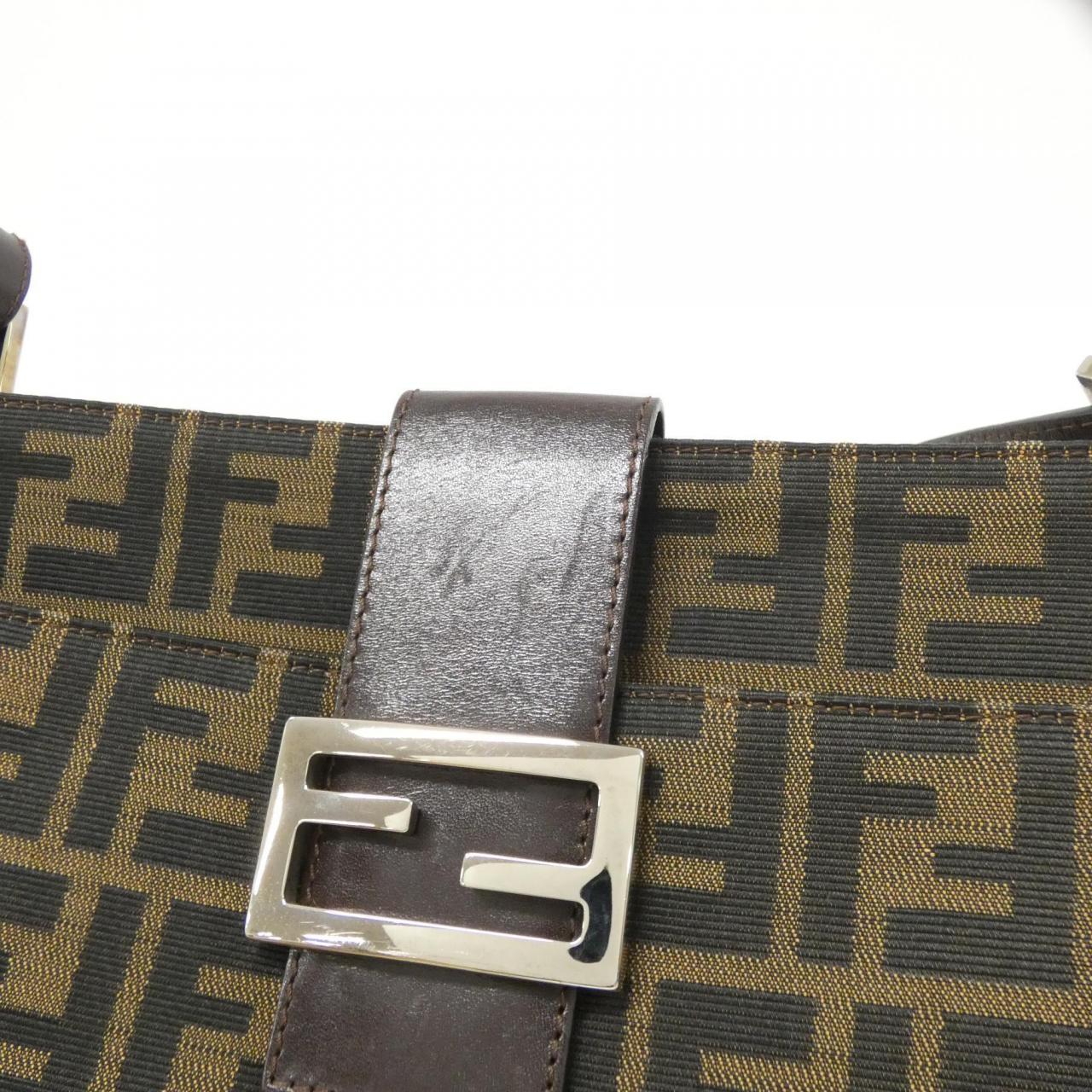 Fendi 26720 Canvas Shoulder Bag