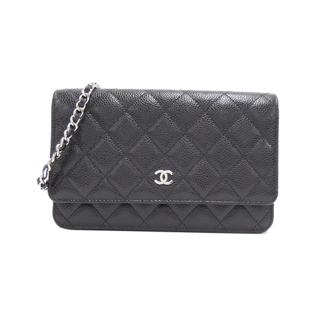 Chanel Timeless Classic Caviar Skin Chain Wallet