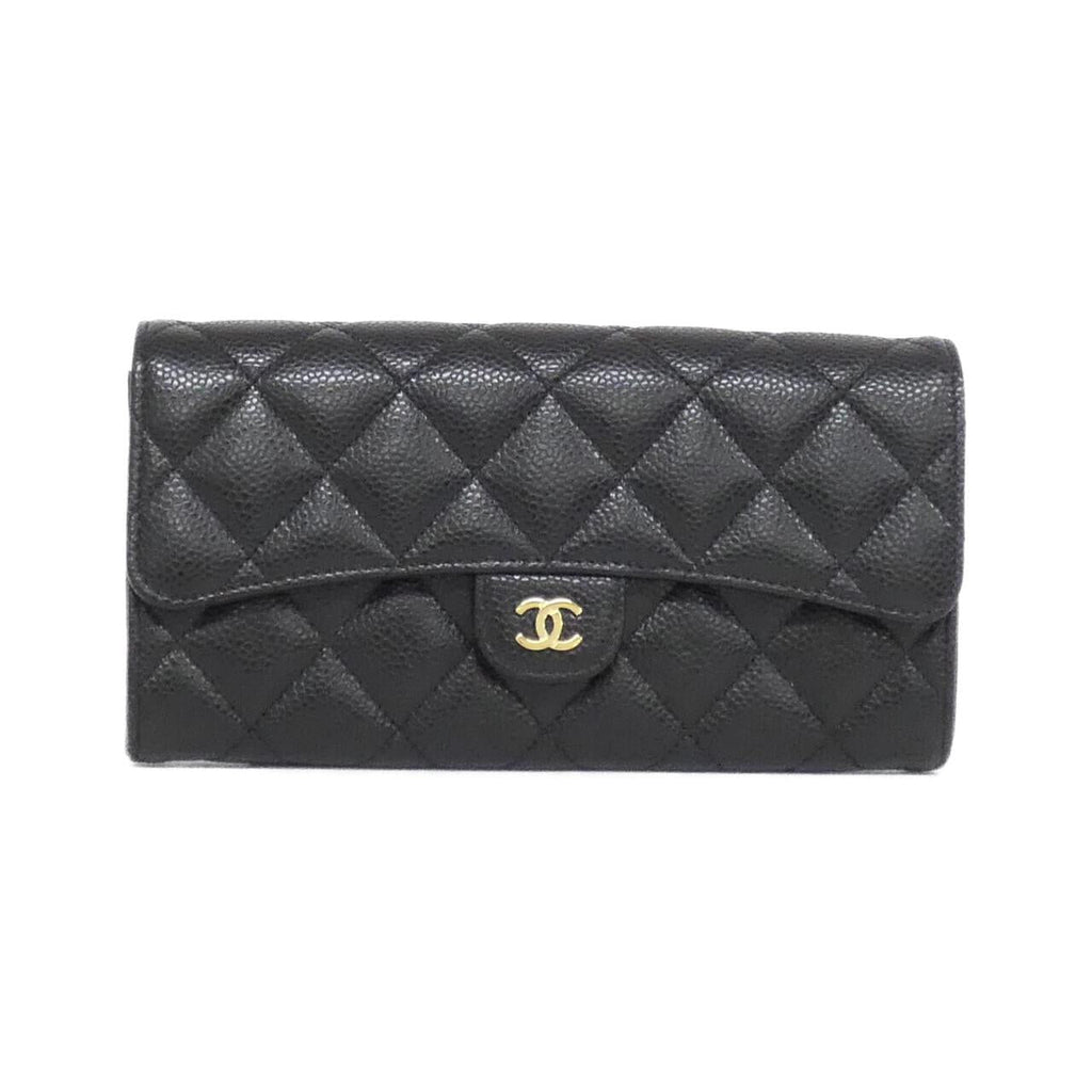 Chanel Timeless Classic Caviar Skin Long Wallet