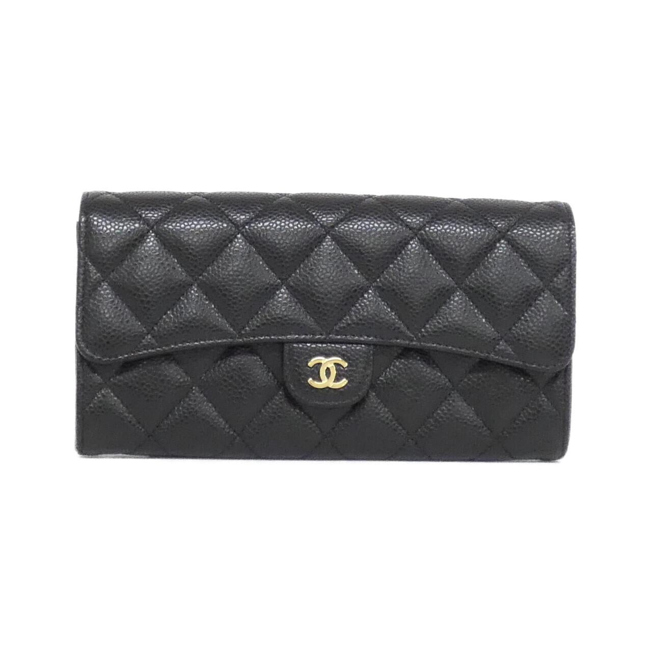 Chanel Timeless Classic Caviar Skin Long Wallet