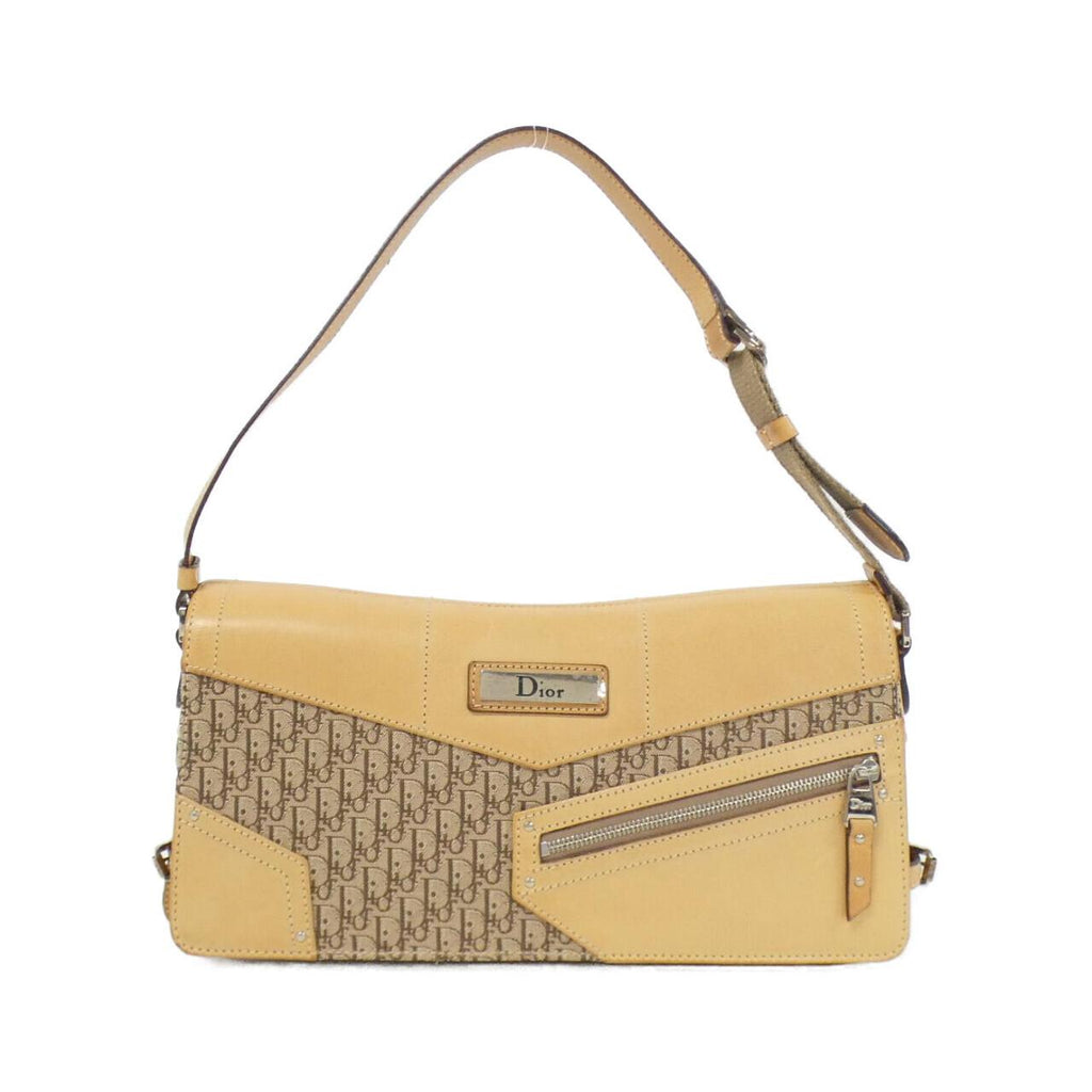 Christian Dior Canvas Leather Shoulder Bag