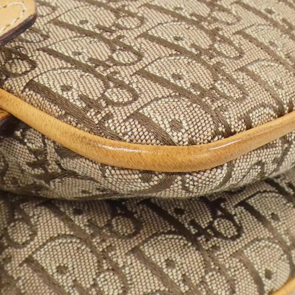 Christian Dior Canvas Leather Shoulder Bag