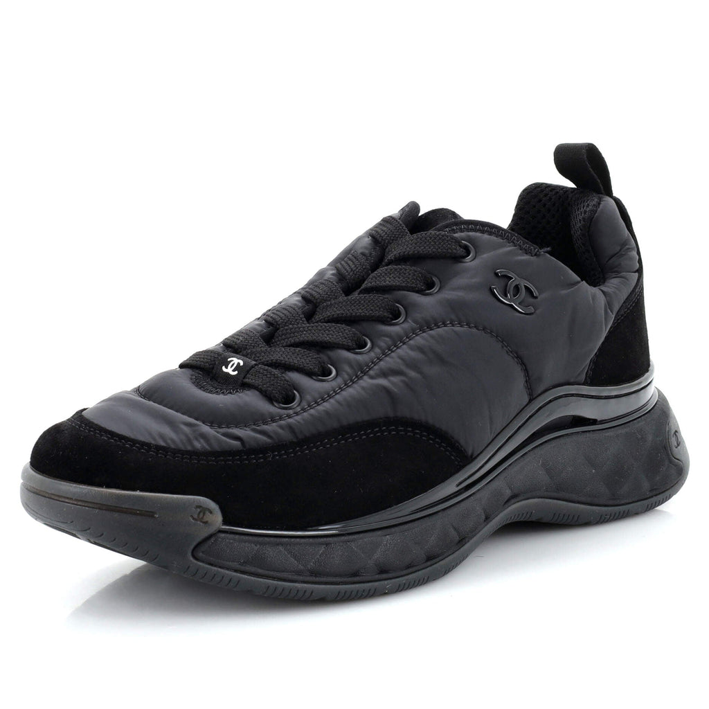 Women's CC Low-Top Sneakers Nylon and Suede