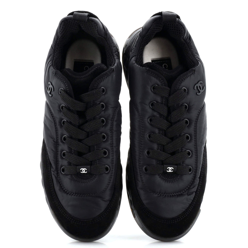 Women's CC Low-Top Sneakers Nylon and Suede