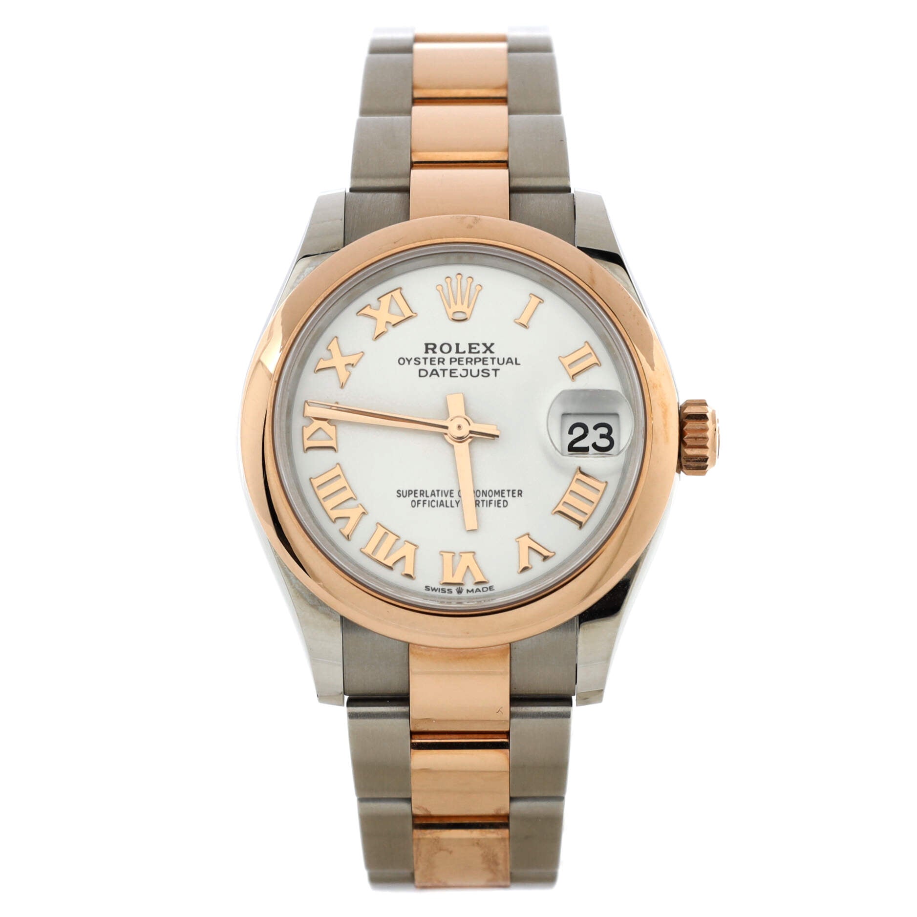 Oyster Perpetual Datejust Automatic Watch Stainless Steel and Rose Gold 31