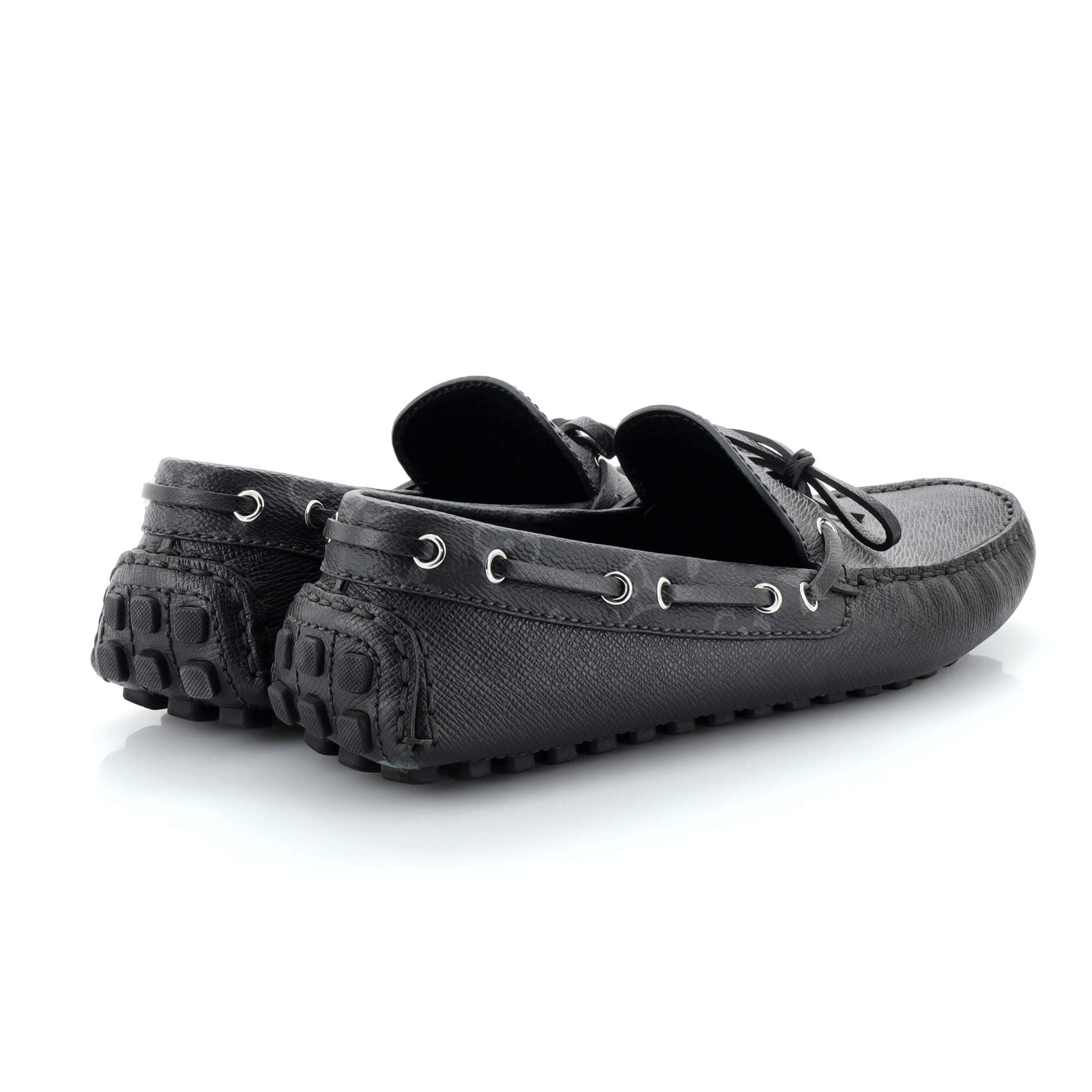 Men's Arizona Moccasins Taiga Leather and Monogram Eclipse Canvas