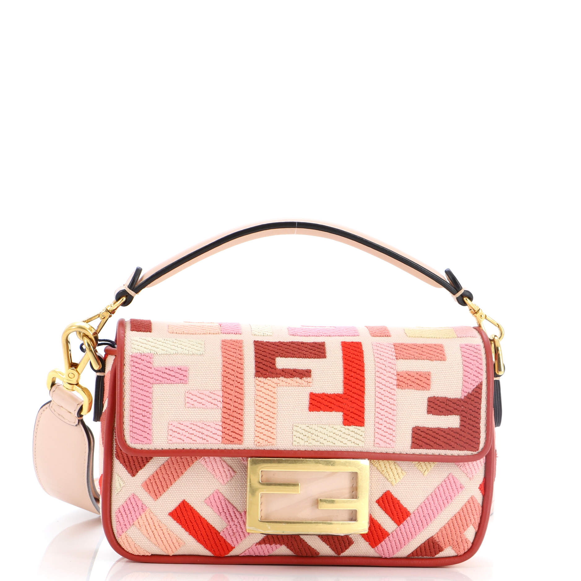 Baguette NM Bag Zucca Embroidered Canvas Mini