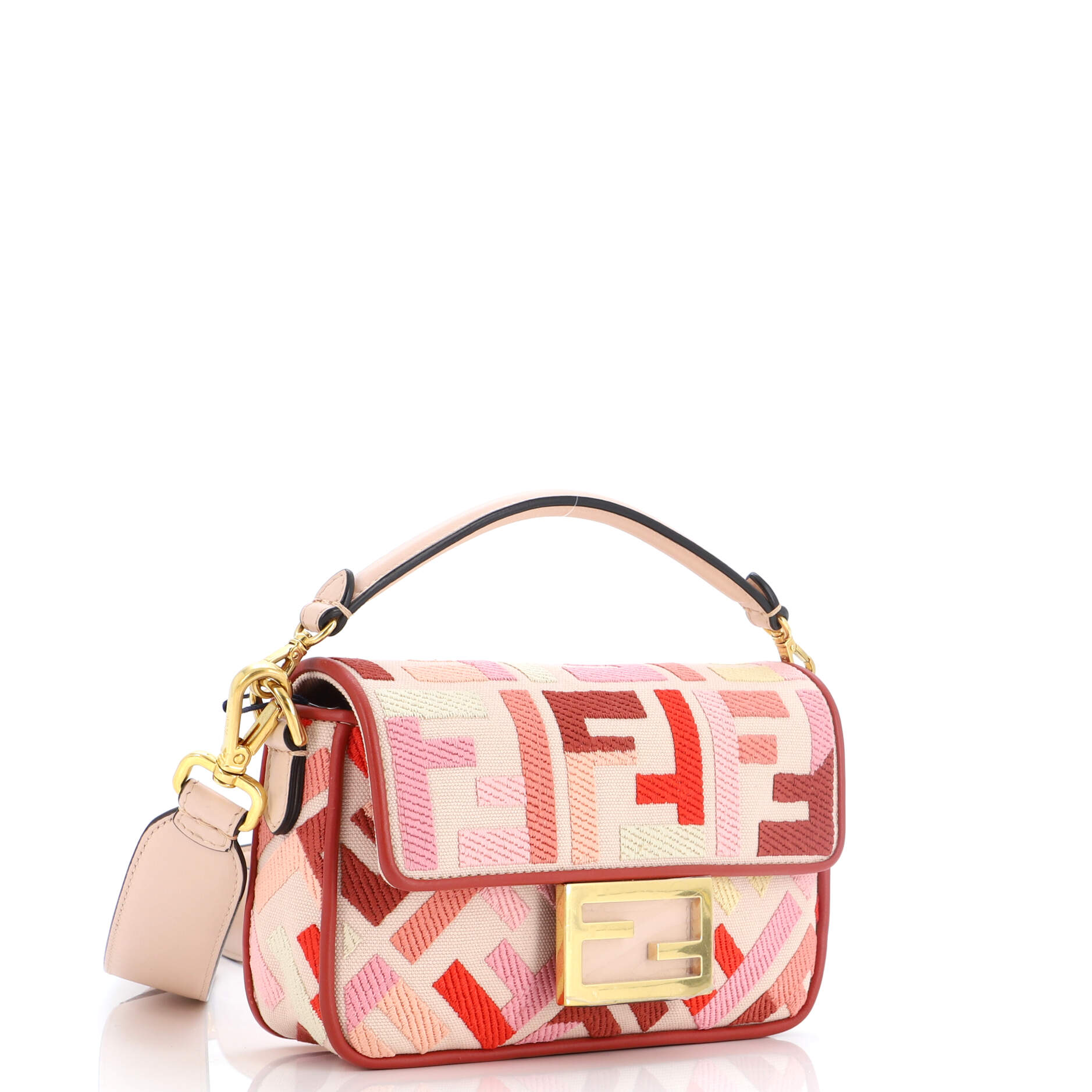 Baguette NM Bag Zucca Embroidered Canvas Mini