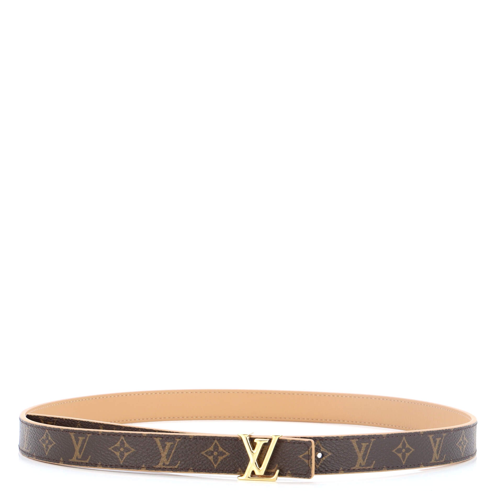 LV Initiales Reversible Belt Monogram Canvas and Leather Thin 80