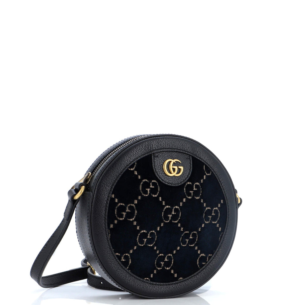 Ophidia Round Shoulder Bag GG Velvet Mini