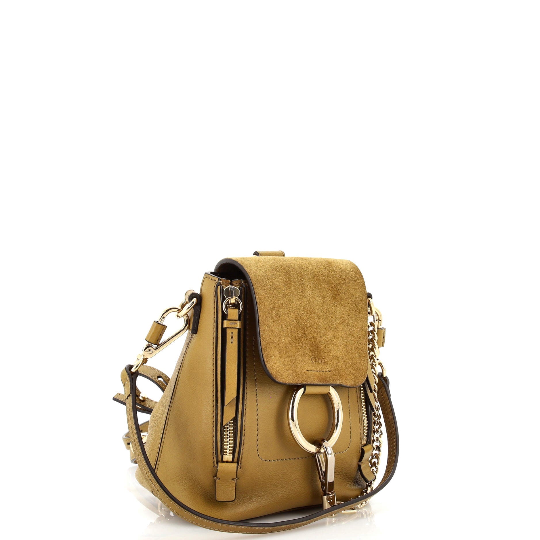 Faye Backpack Leather and Suede Mini