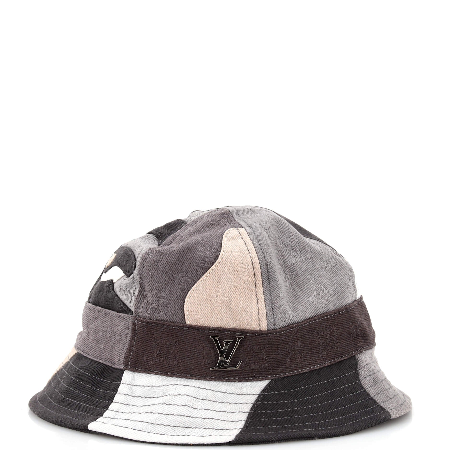 LV Portrait Bucket Hat Patchwork Graphic Monogram Cotton