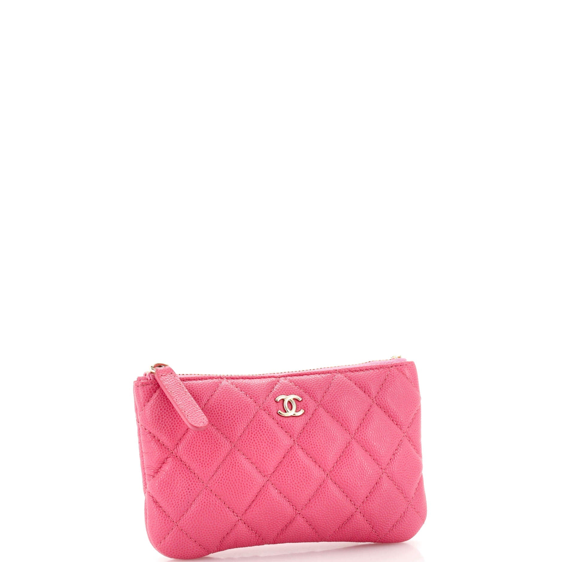 Classic O Case Pouch Quilted Caviar Mini