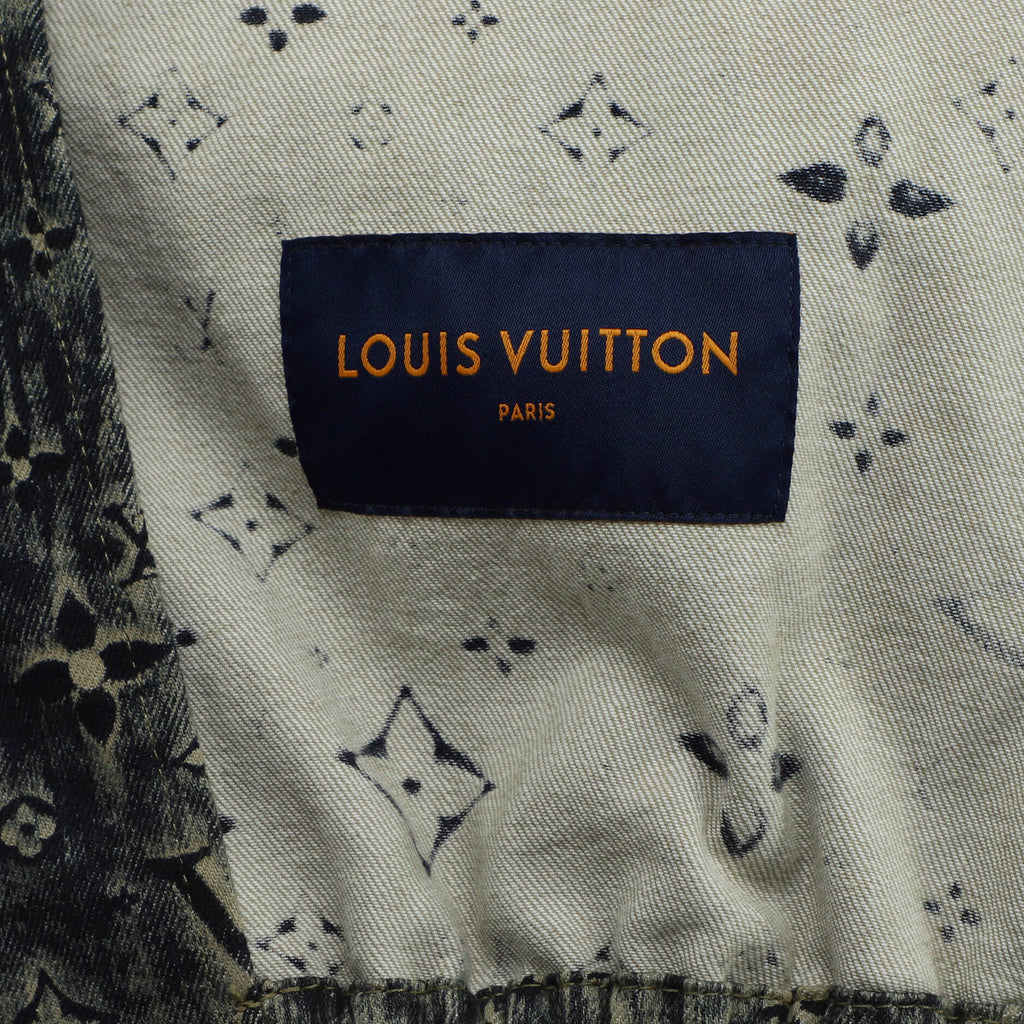 Men's Tailored Denim Jacket Monogram Star Embossed Denim