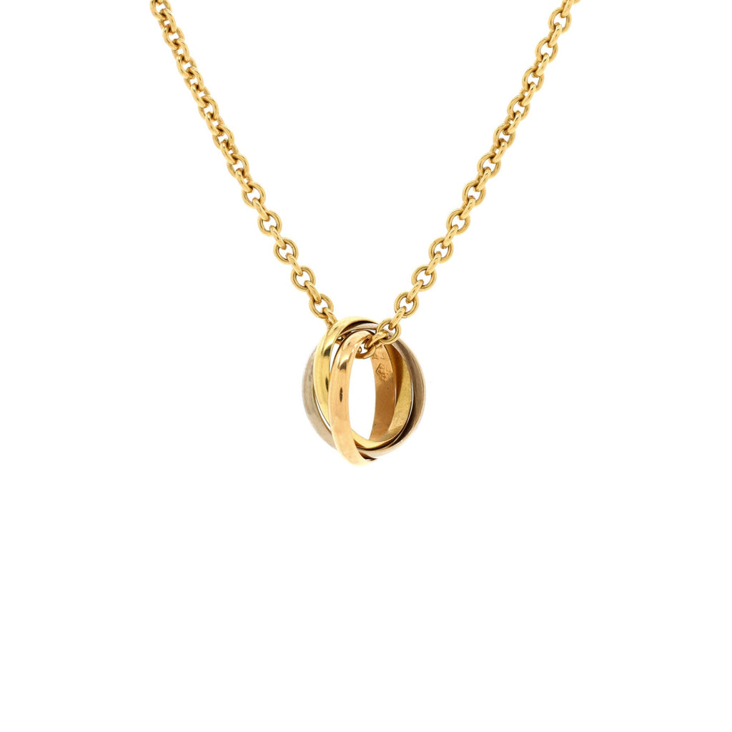 Trinity Pendant Necklace 18K Tricolor Gold