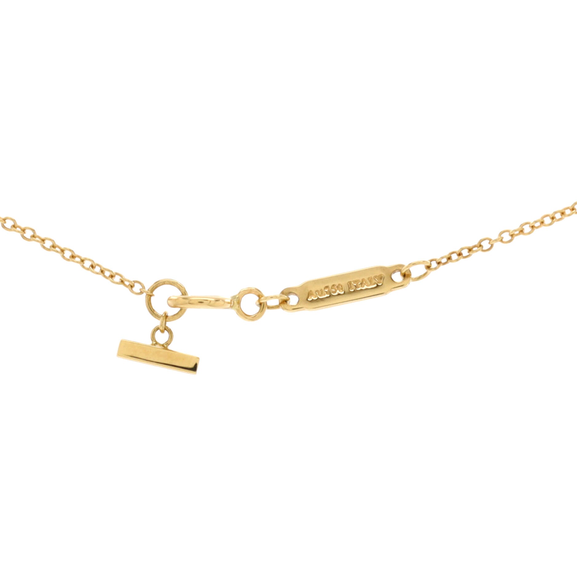 T Smile Pendant Necklace 18K Yellow Gold with Diamonds Mini