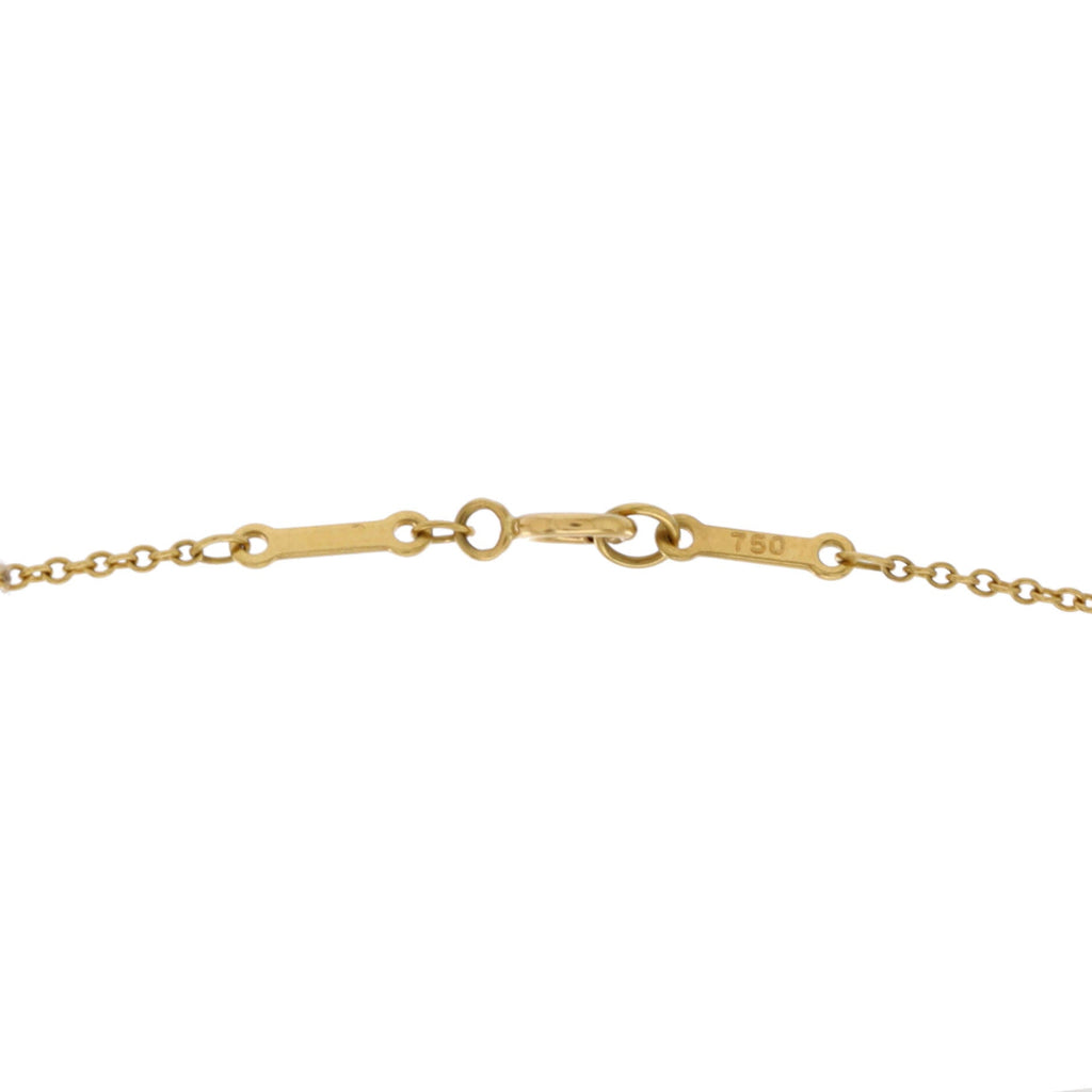 Elsa Peretti Teardrop Pendant Necklace 18K Yellow Gold with Diamonds Small