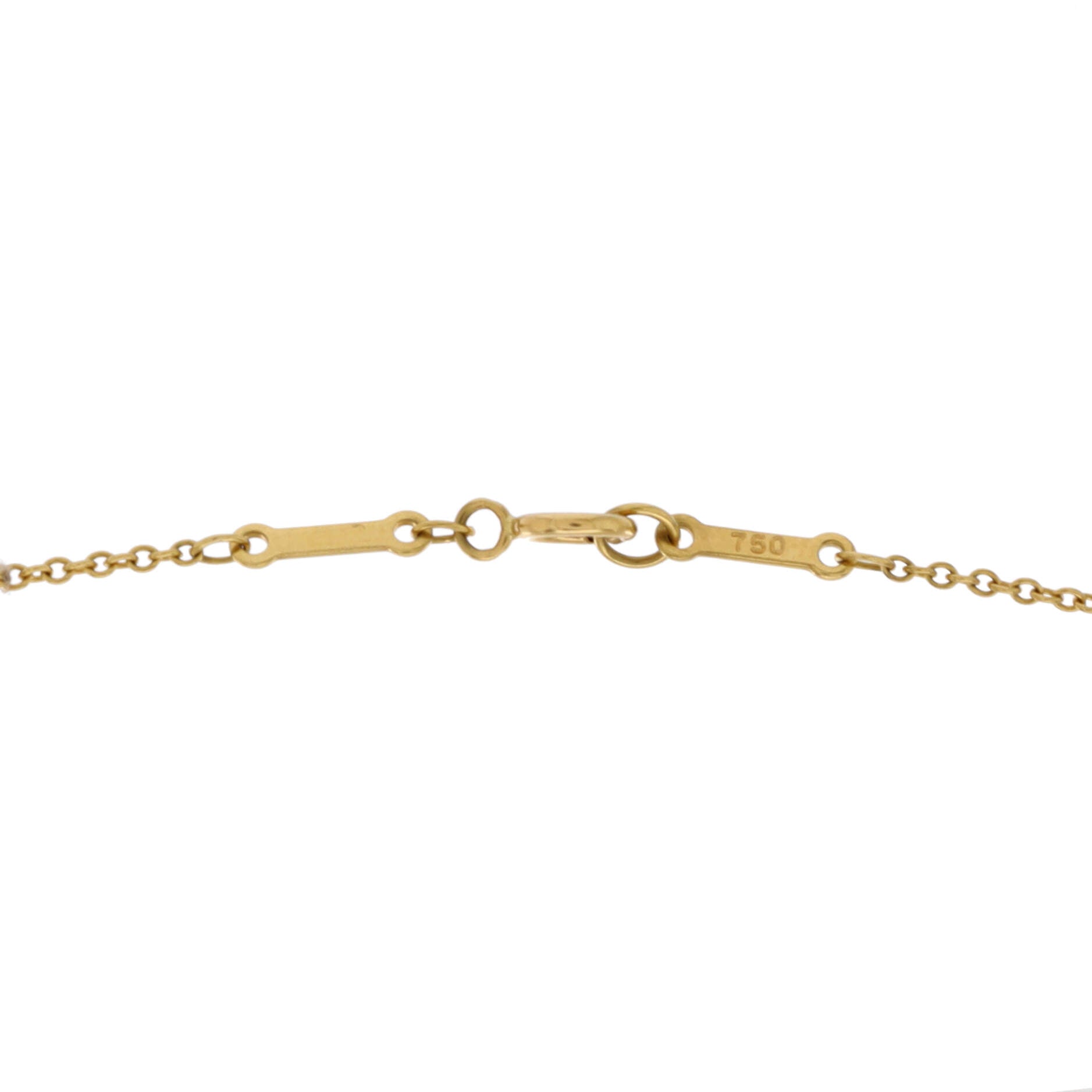 Elsa Peretti Teardrop Pendant Necklace 18K Yellow Gold with Diamonds Small