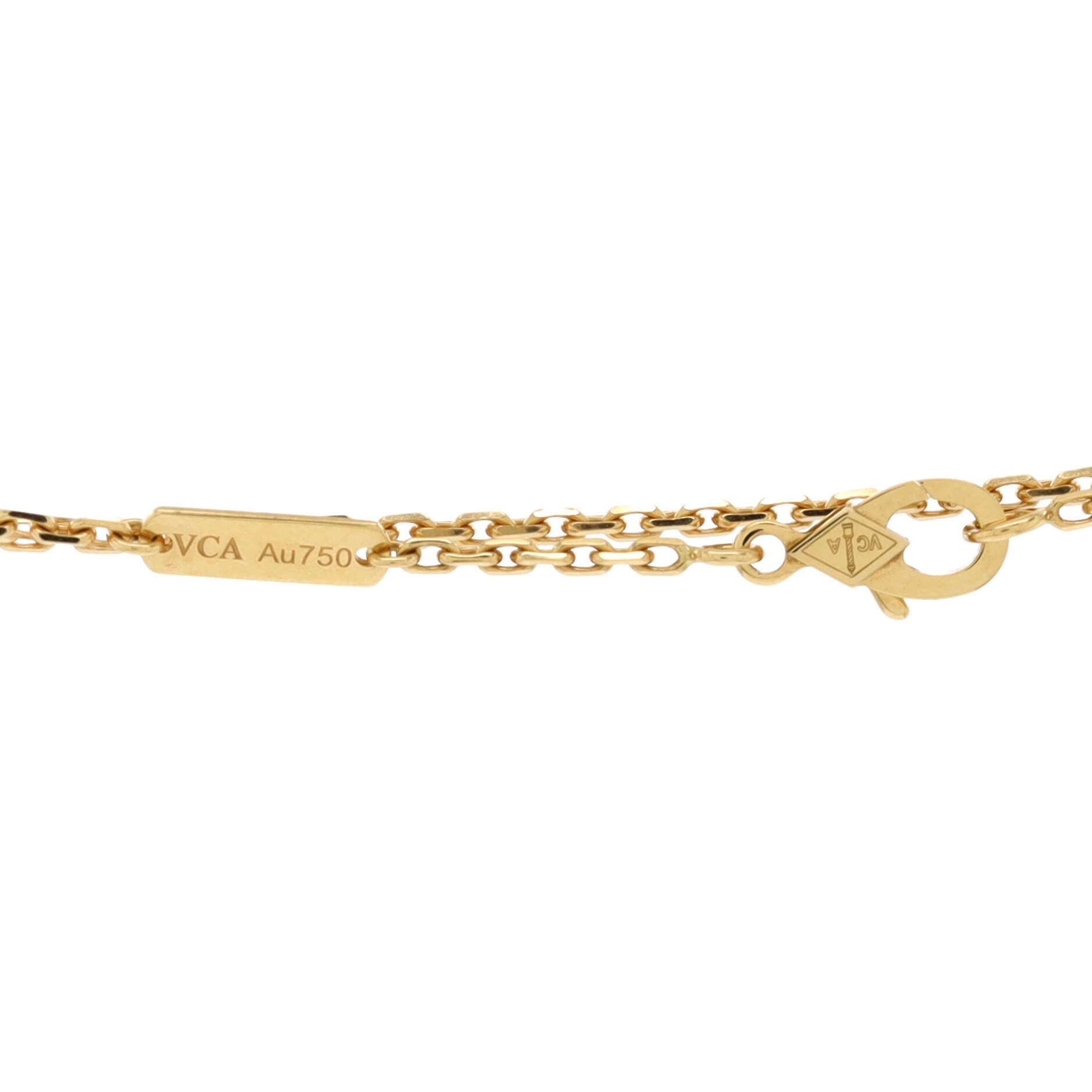 Magic Alhambra Pendant Necklace 18K Yellow Gold and Malachite