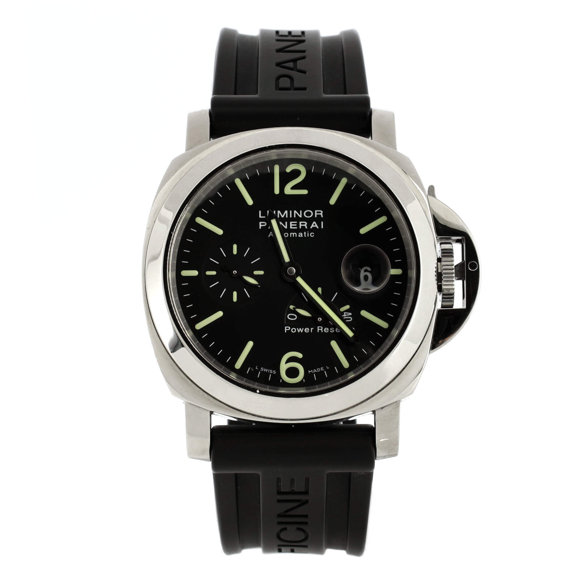 Luminor Power Reserve Automatic Watch Stainless Steel and Rubber 44