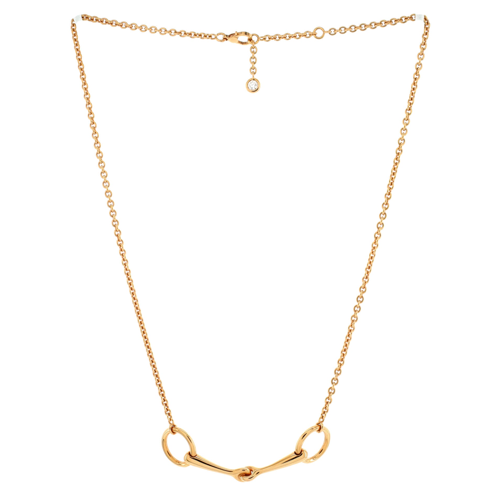 Filet d'Or Necklace Bracelet 18K Yellow Gold with Diamond Small