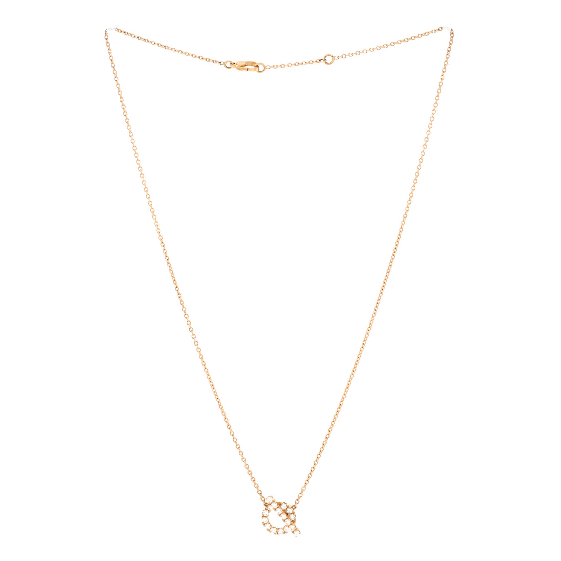 Finesse Pendant Necklace 18K Rose Gold and Diamonds