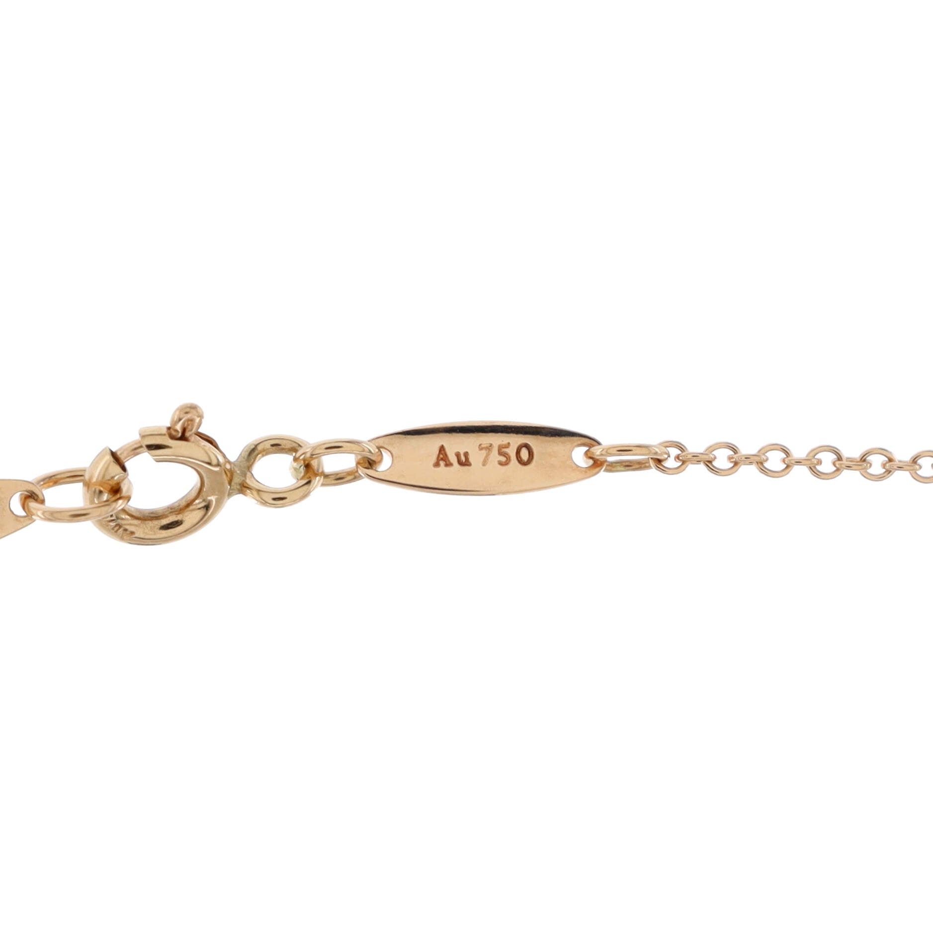 Elsa Peretti Open Heart 5 Diamonds Pendant Necklace 18K Rose Gold with Diamonds