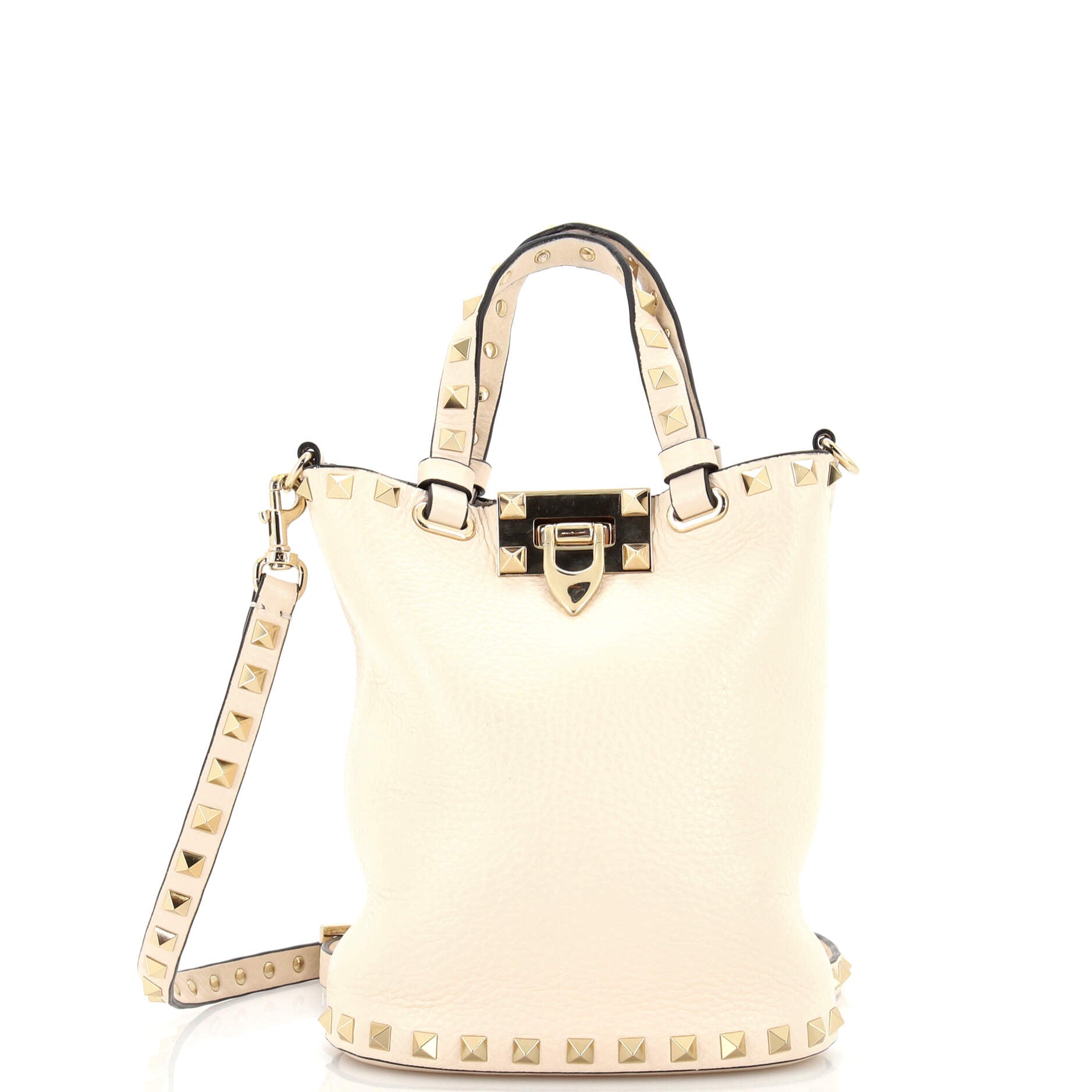 Rockstud Bucket Crossbody Bag Leather Mini
