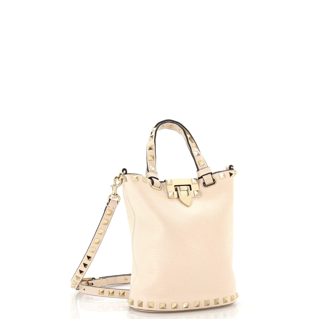 Rockstud Bucket Crossbody Bag Leather Mini