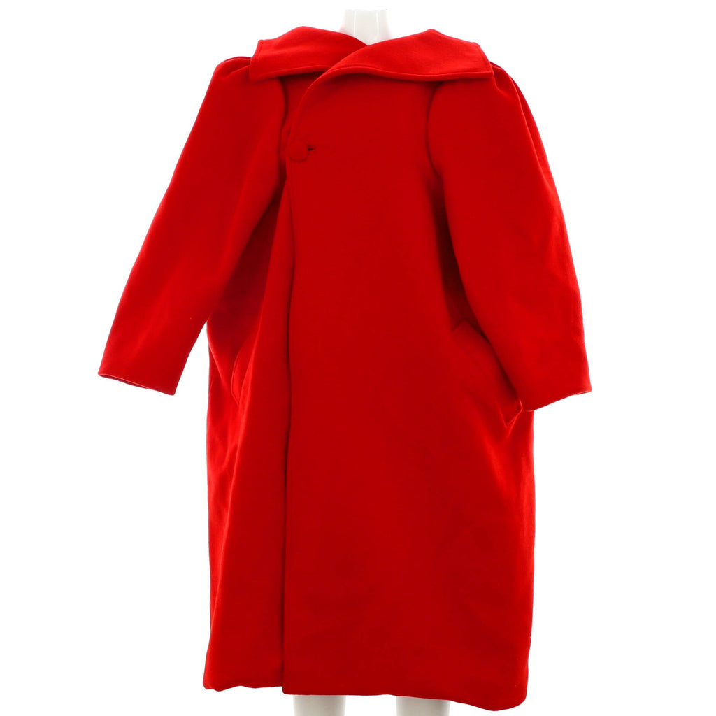 Women's Single Button Mid-Length Coat Wool Blend