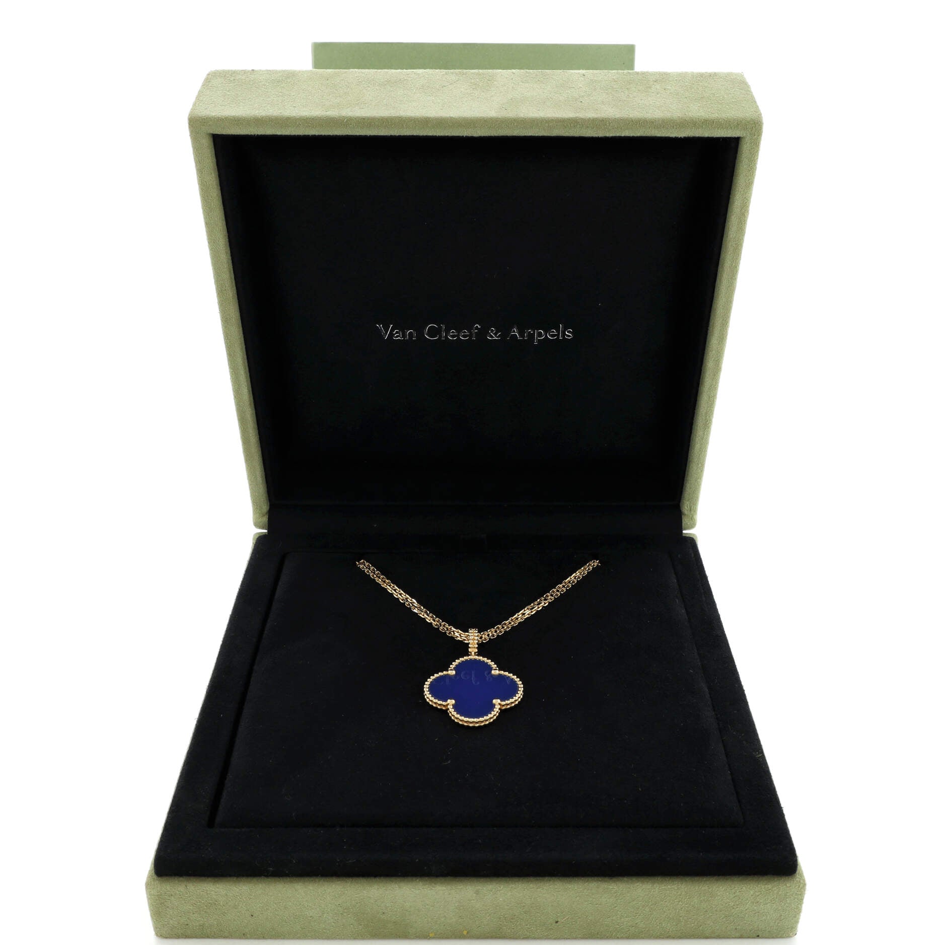 Magic Alhambra Pendant Necklace 18K Yellow Gold and Agate