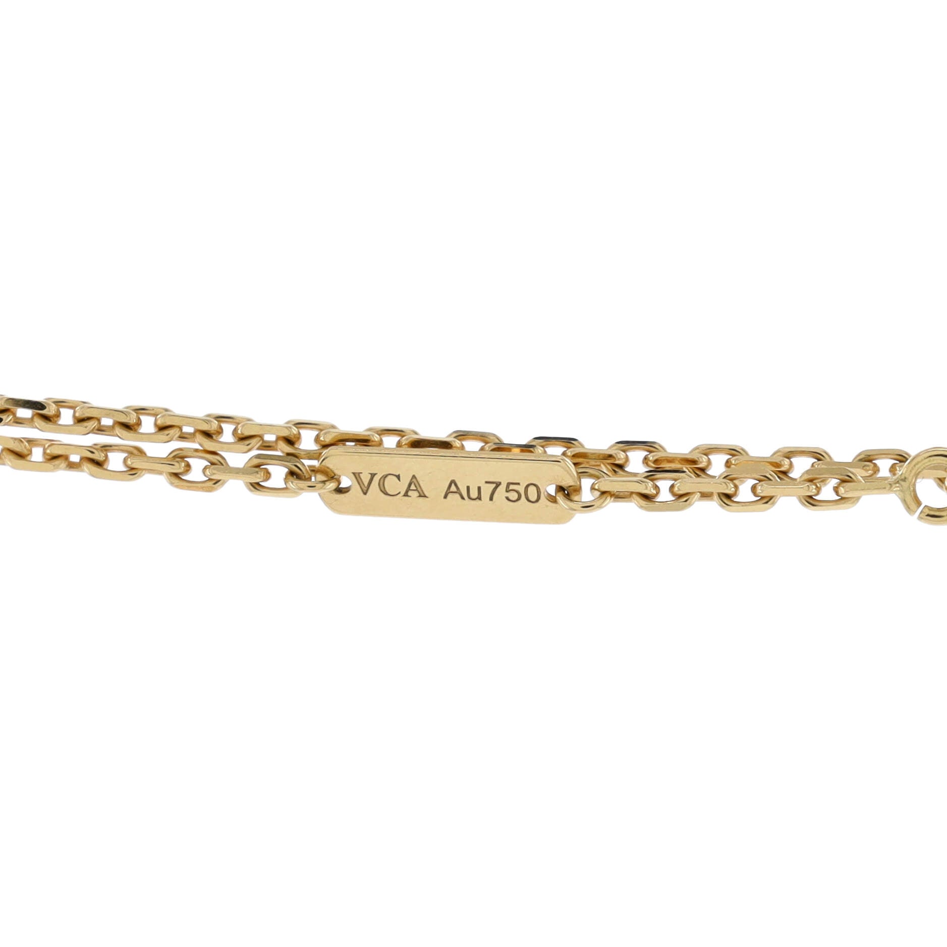 Magic Alhambra Pendant Necklace 18K Yellow Gold and Agate
