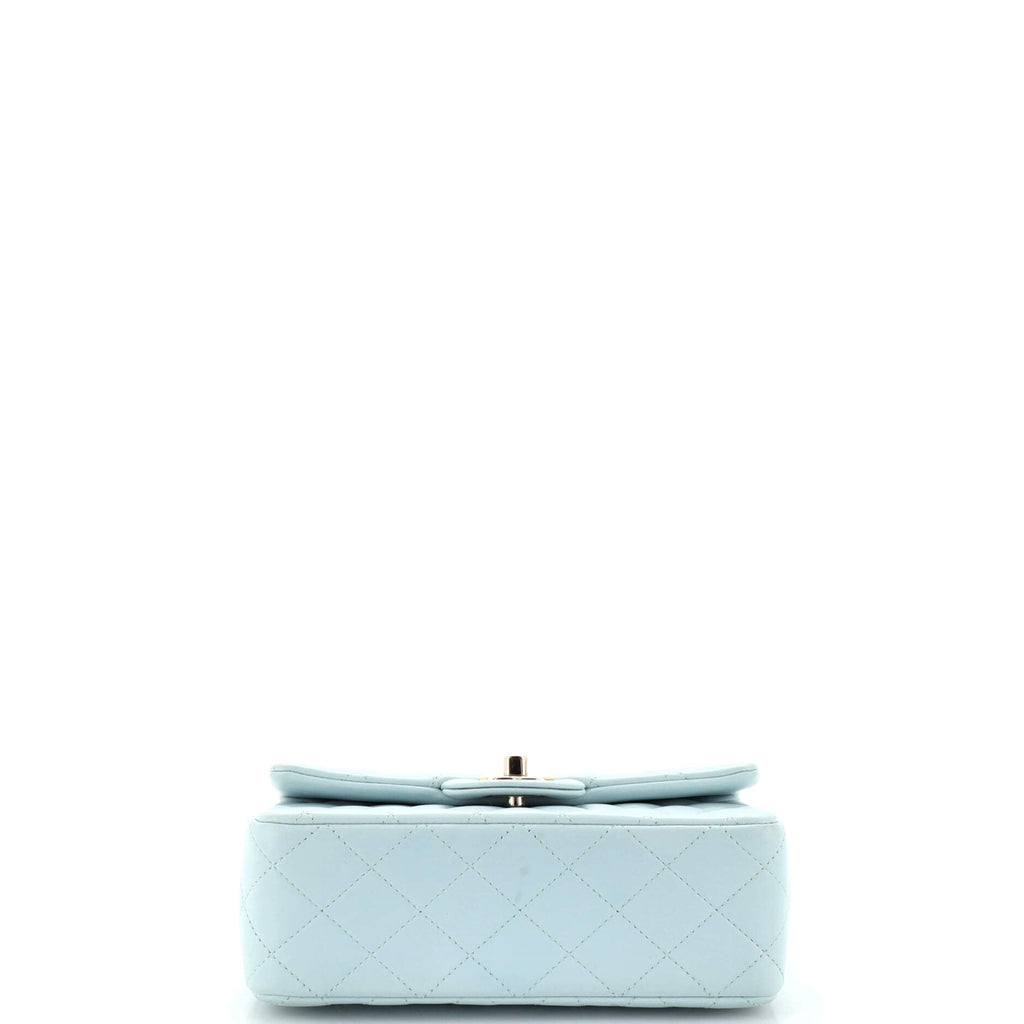 Classic Single Flap Top Handle Bag Quilted Lambskin Mini