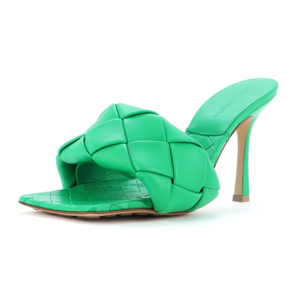 Women's Lido Heeled Sandals Maxi Intrecciato Leather