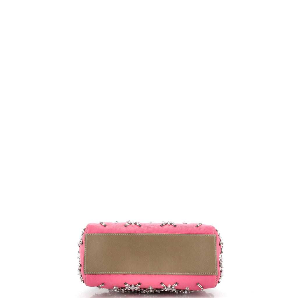 Peekaboo Bag Crystal Embellished Ombre Leather Mini