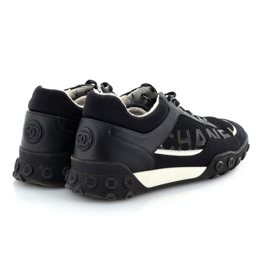 Women’s CC Logo Low-Top Sneakers Leather and Fabric with Suede