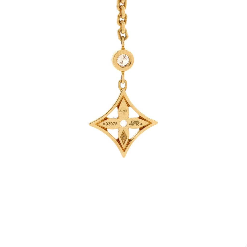 Louis Vuitton Blossom Drop Earrings 18K Tricolor Gold and Diamonds