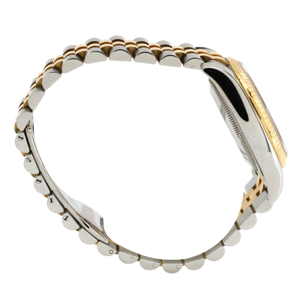 Oyster Perpetual Datejust Automatic Watch Stainless Steel and Yellow Gold with Diamond Markers 36