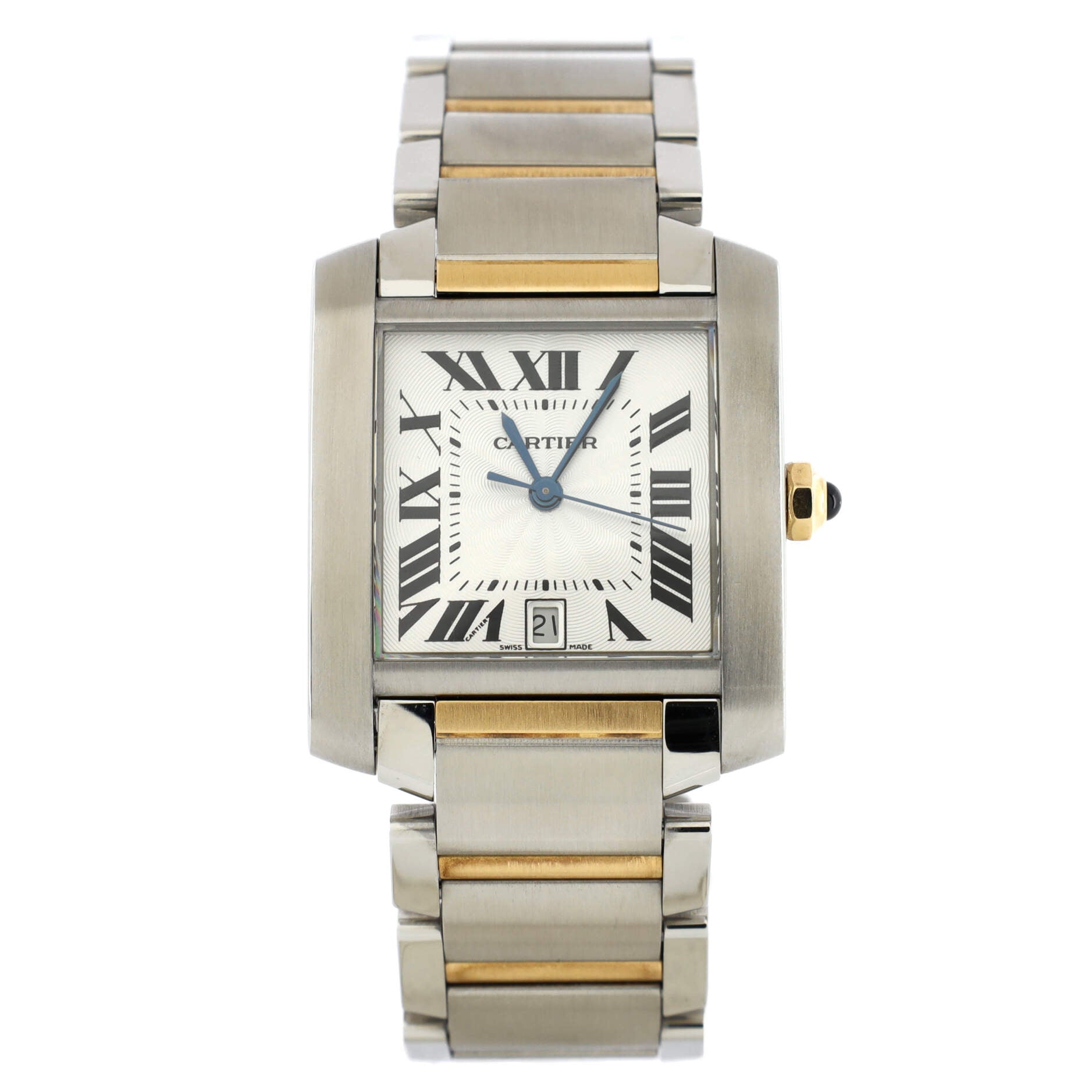 Tank Francaise Automatic Watch Stainless Steel and Yellow Gold 28